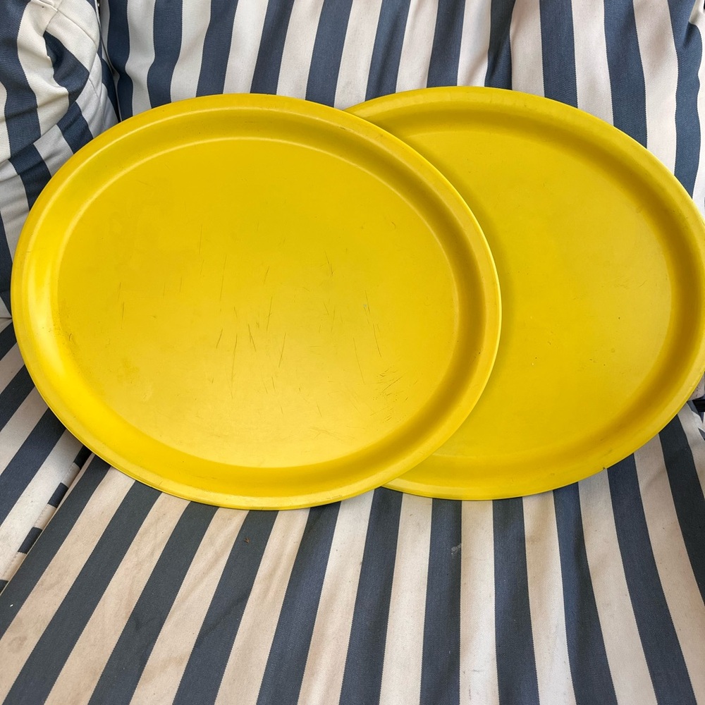 Vintage Social Supper Yellow Trays (2)